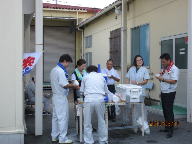 消火訓練と納涼会