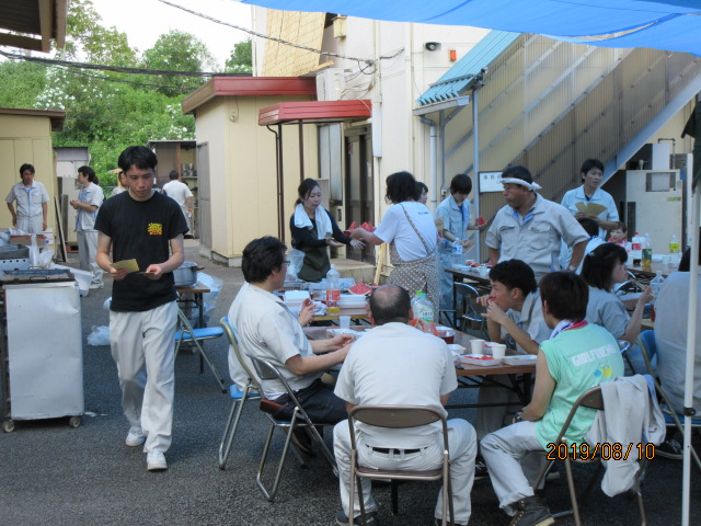 消火訓練と納涼会
